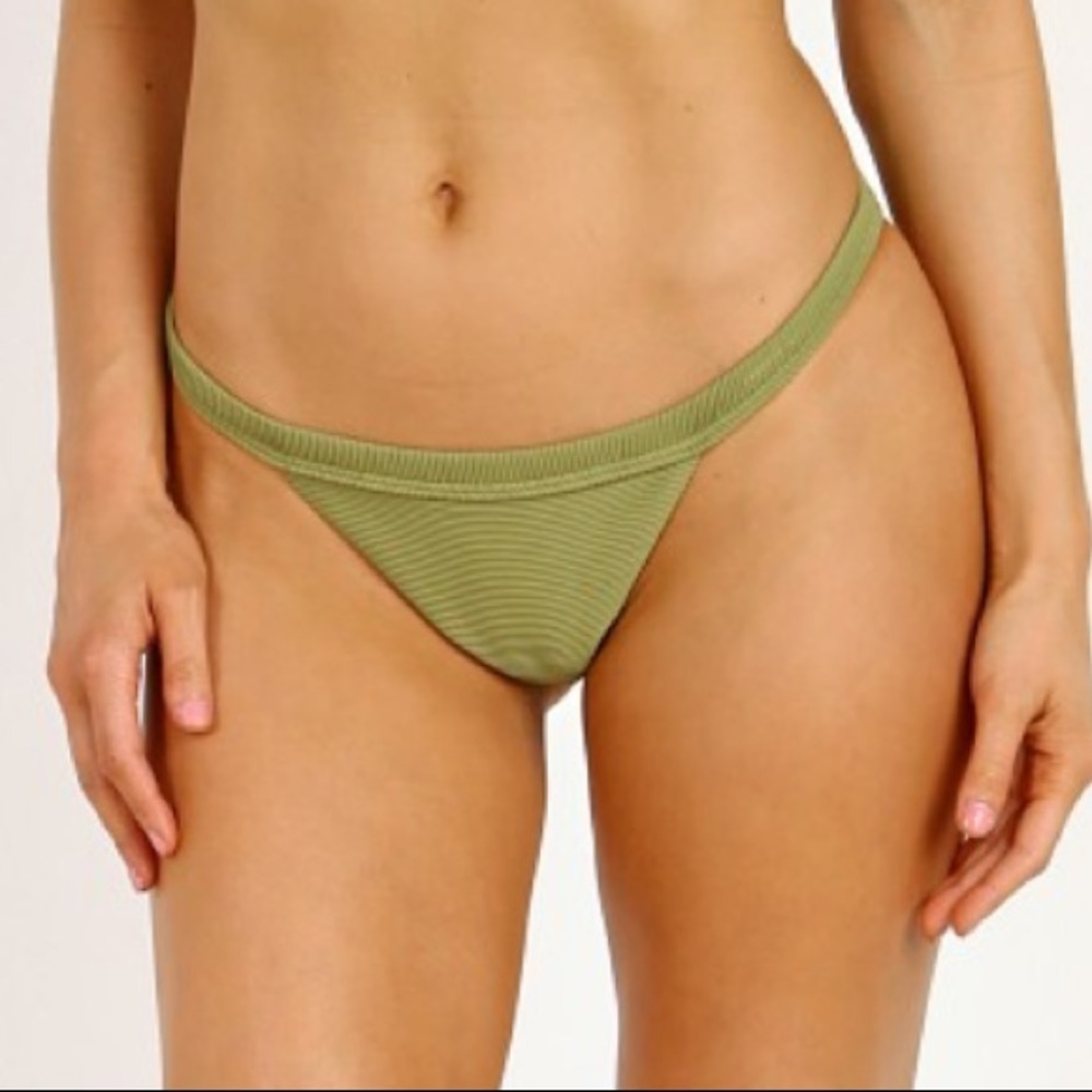 Kopper & Zink Olive Color Omi Ribbed Bikini Bottom